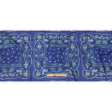 Polka Dotted Viscose Jacquard Panel - Blue Jacobean Floral Medallion - Mood Exclusive Inverted Perceptions