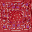 Polka Dotted Viscose Jacquard Panel - Hot Coral Jacobean Floral Medallion - Mood Exclusive Inverted Perceptions