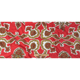 Polka Dotted Viscose Jacquard Print - Hot Coral and Gold Fancy Paisley - Mood Exclusive Elaborate Eminence