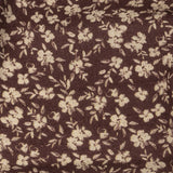 Gauzy Viscose Crepe Print - Brown Floral - Mood Exclusive Flowering Heirloom