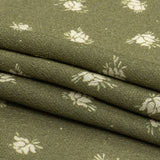 Gauzy Viscose Crepe Print - Pea Green Ditsy Floral - Mood Exclusive Rose Relic