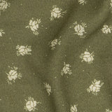 Gauzy Viscose Crepe Print - Pea Green Ditsy Floral - Mood Exclusive Rose Relic
