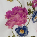 Gauzy Viscose Crepe Print - White, Pink and Yellow Floral - Mood Exclusive Flores de la Toscana