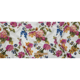 Gauzy Viscose Crepe Print - White, Pink and Yellow Floral - Mood Exclusive Flores de la Toscana