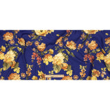 Gauzy Viscose Crepe Print - Cobalt, Pink and Yellow Floral - Mood Exclusive Flores de la Toscana