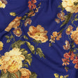 Gauzy Viscose Crepe Print - Cobalt, Pink and Yellow Floral - Mood Exclusive Flores de la Toscana