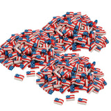 3/4" x 1/2" Bulk 144 Pc. Mini Patriotic USA Flag Rubber Erasers