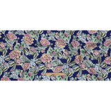 Gauzy Viscose Crepe Print - Royal Blue, Pink and Yellow Floral - Mood Exclusive Antique Rose Petals