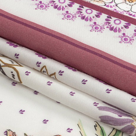 Viscose Twill Panel - Pink and Green Floral - Mood Exclusive The Secret Garden