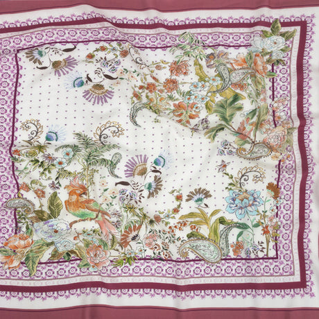 Viscose Twill Panel - Pink and Green Floral - Mood Exclusive The Secret Garden