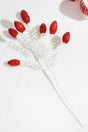 20.5” Red Glitter Christmas Light Bulbs Spray