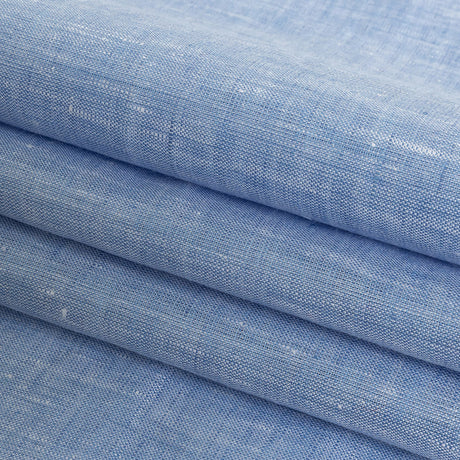Lightweight Linen Chambray - Heathered Blue Heron - Minerva Collection