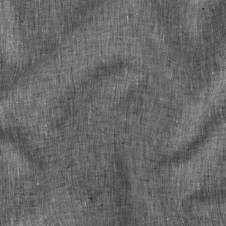 Lightweight Linen Chambray - Heathered Black - Minerva Collection