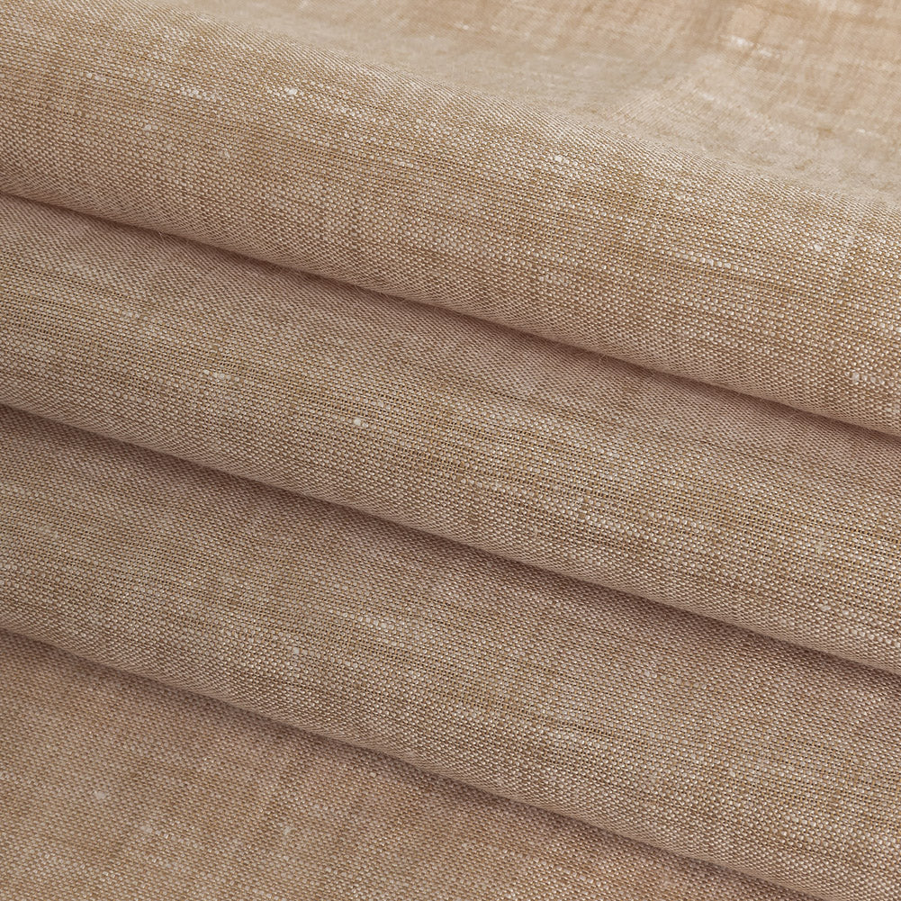 Lightweight Linen Chambray - Heathered Warm Sand - Minerva Collection