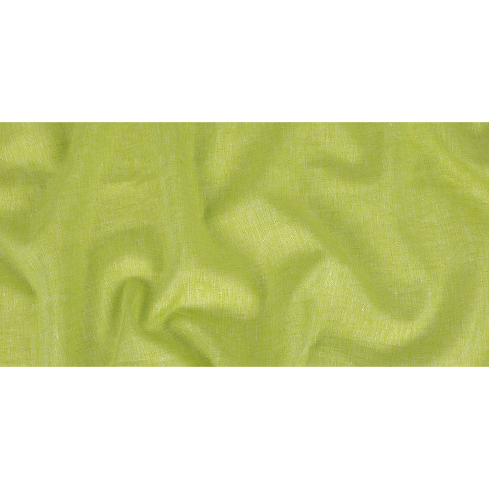 Lightweight Linen Chambray - Heathered Lime Green - Minerva Collection