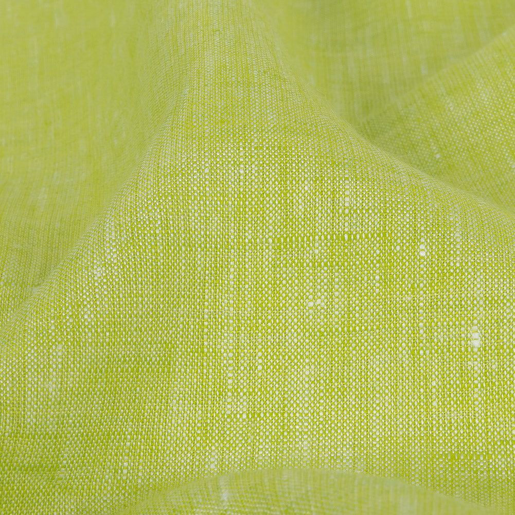 Lightweight Linen Chambray - Heathered Lime Green - Minerva Collection