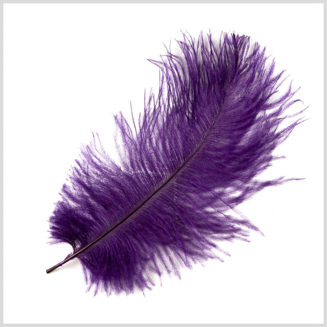 Purple Ostrich Feather - 10"-12"