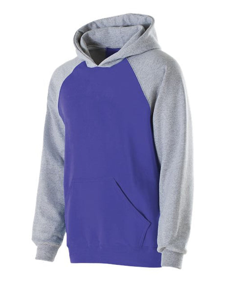 Youth Cotton/Poly Fleece Banner Hooded Sweatshirt