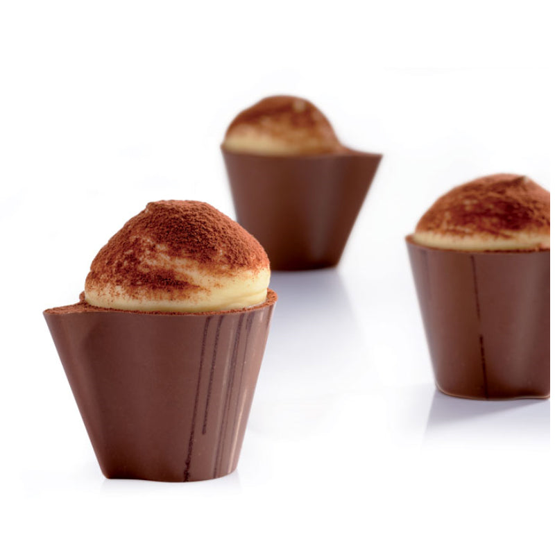 Transparent Polycarbonate Chocolate Mold, Coffee Cup 32 x 42mm x 29mm High, 24 Cavities
