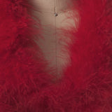 Red Marabou Turkey Feather Boa