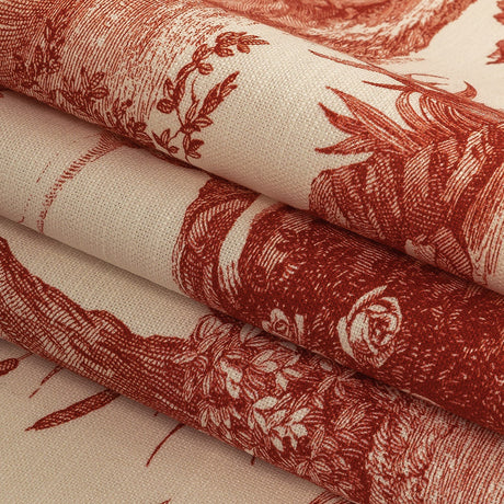 Victoria Amaryllis Toile Printed Cotton Canvas