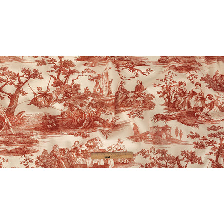 Victoria Amaryllis Toile Printed Cotton Canvas
