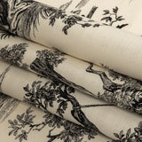 Victoria Noir Toile Printed Cotton Canvas