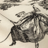 Victoria Noir Toile Printed Cotton Canvas