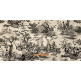 Victoria Noir Toile Printed Cotton Canvas