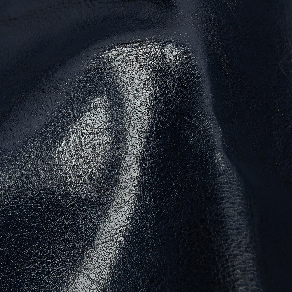 Navy Textured Faux Leather