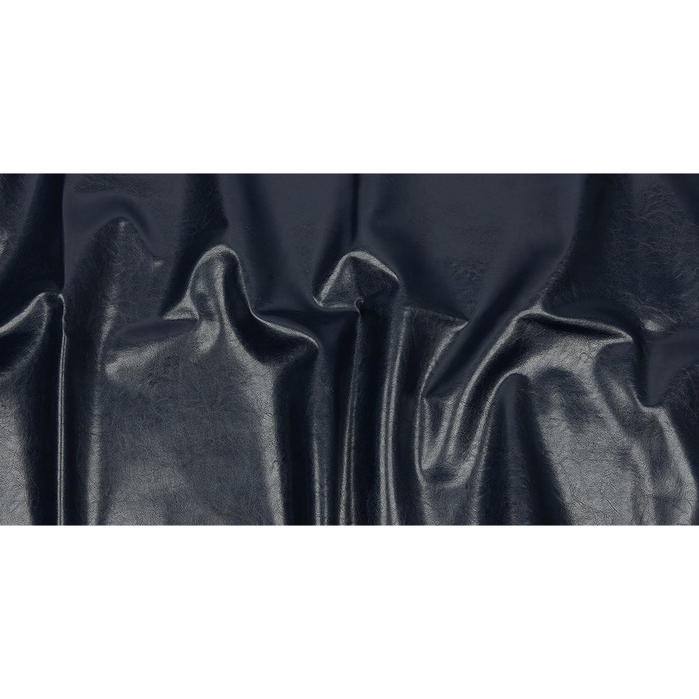 Navy Textured Faux Leather