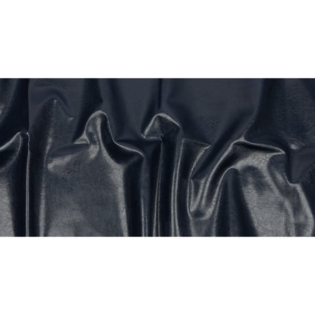 Navy Textured Faux Leather