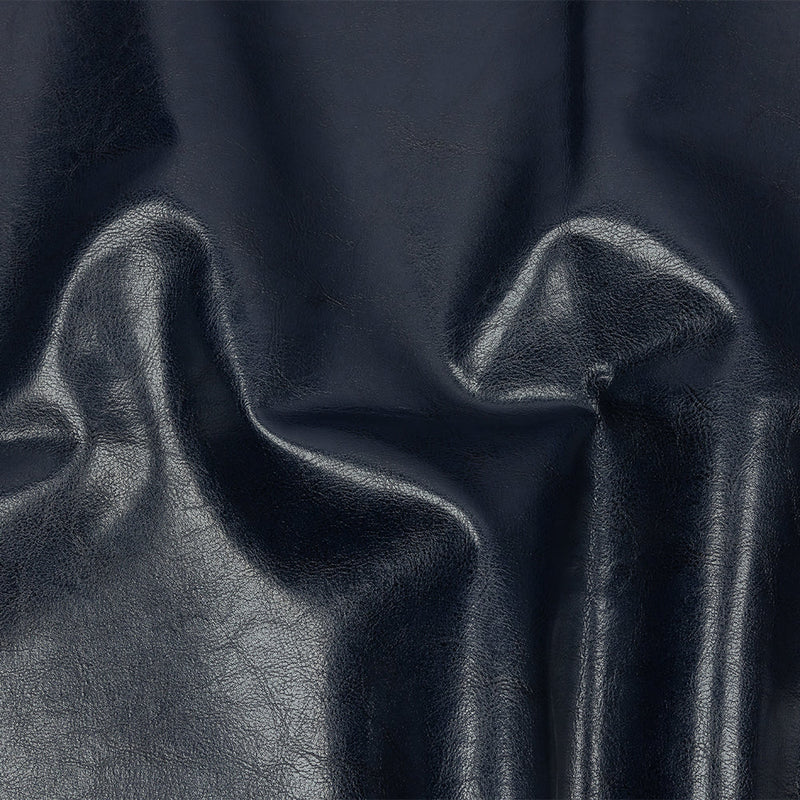 Navy Textured Faux Leather