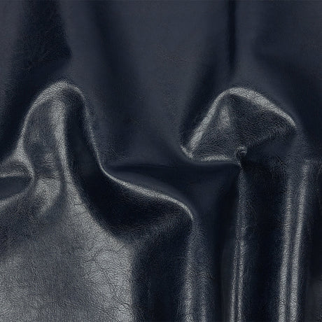 Navy Textured Faux Leather
