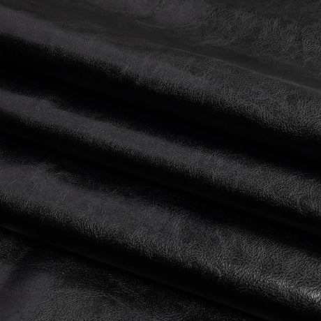 Black Textured Faux Leather