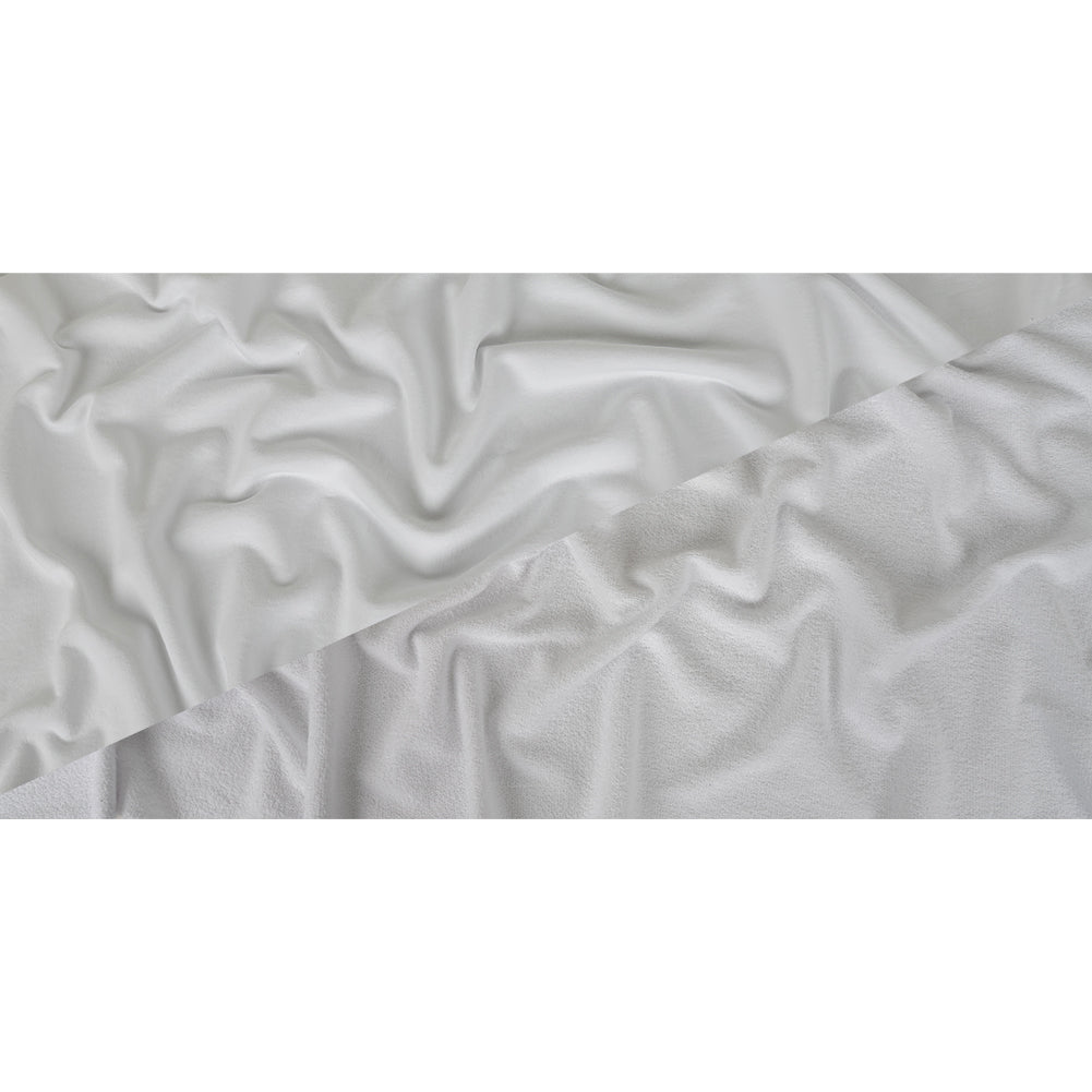 Cotton French Terry Knit - White - Elida Collection