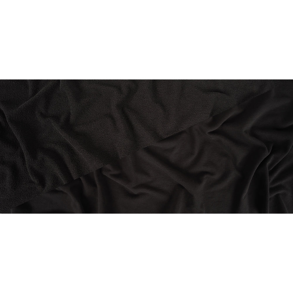 Cotton French Terry Knit - Black - Elida Collection