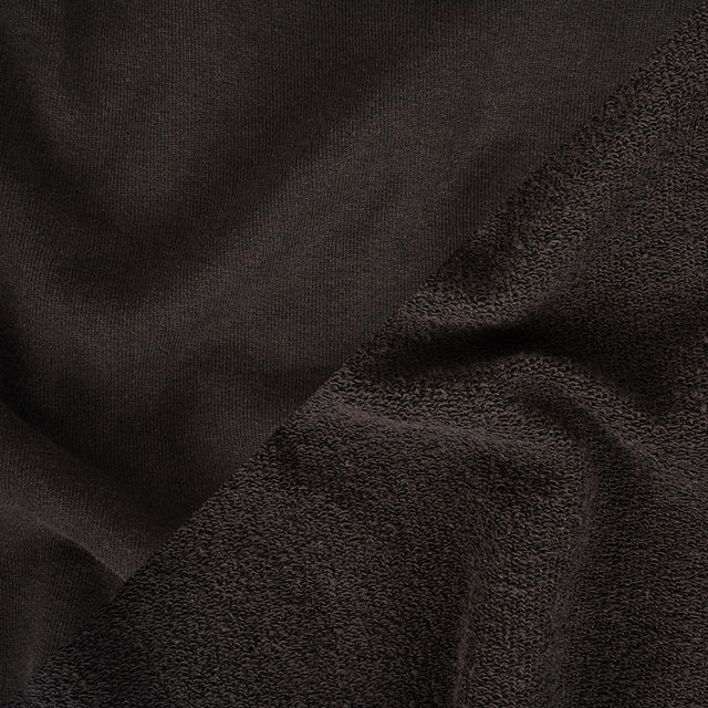 Cotton French Terry Knit - Black - Elida Collection