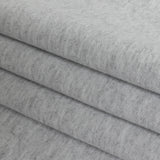 Cotton French Terry Knit - Heathered Light Gray and White - Elida Collection