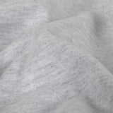 Cotton French Terry Knit - Heathered Light Gray and White - Elida Collection