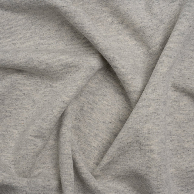 Cotton French Terry Knit - Heathered Moonbeam, Quarry, and Turtledove - Elida Collection