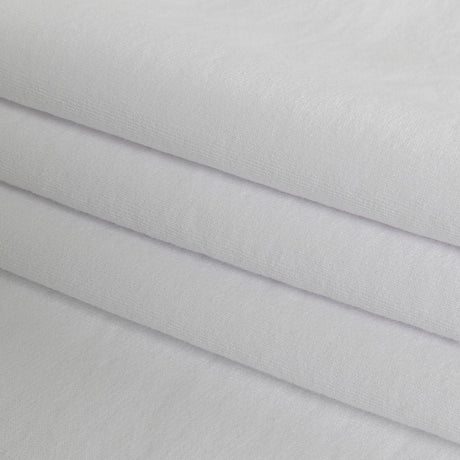 Cotton Fleece Backed Jersey - White - Leida Collection
