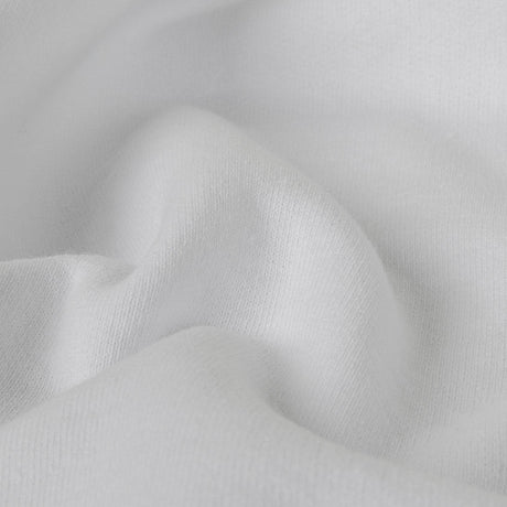 Cotton Fleece Backed Jersey - White - Leida Collection