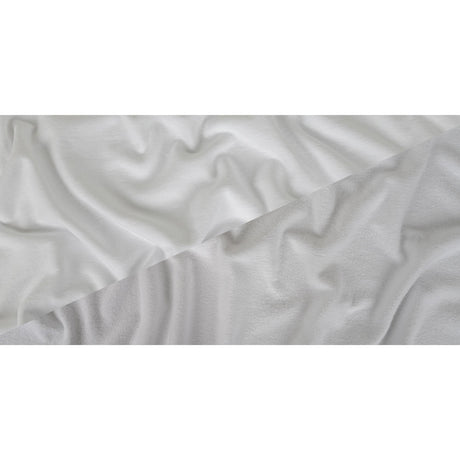 Cotton Fleece Backed Jersey - White - Leida Collection