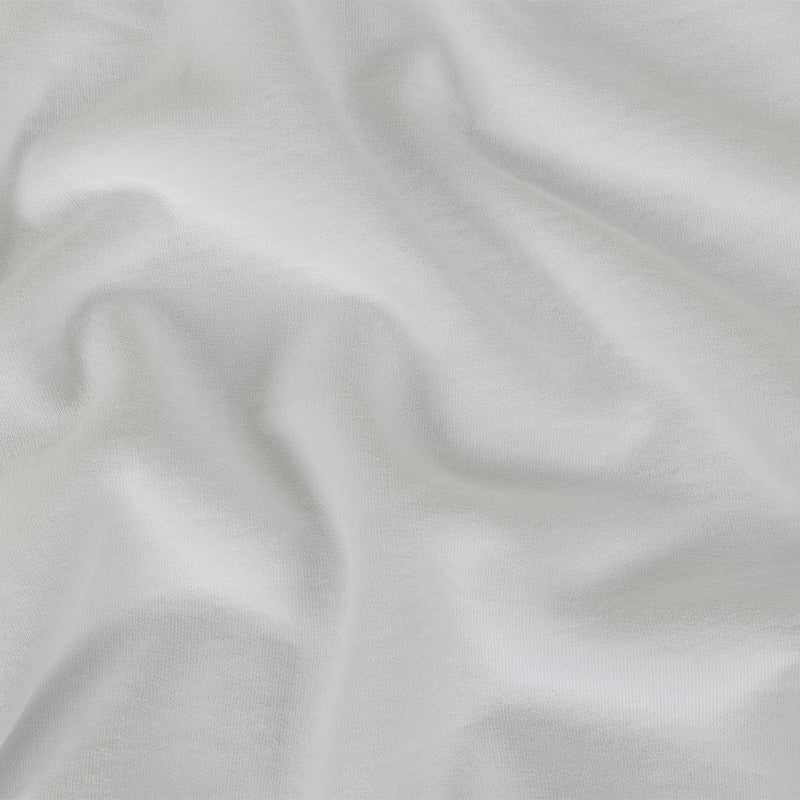 Cotton Fleece Backed Jersey - White - Leida Collection