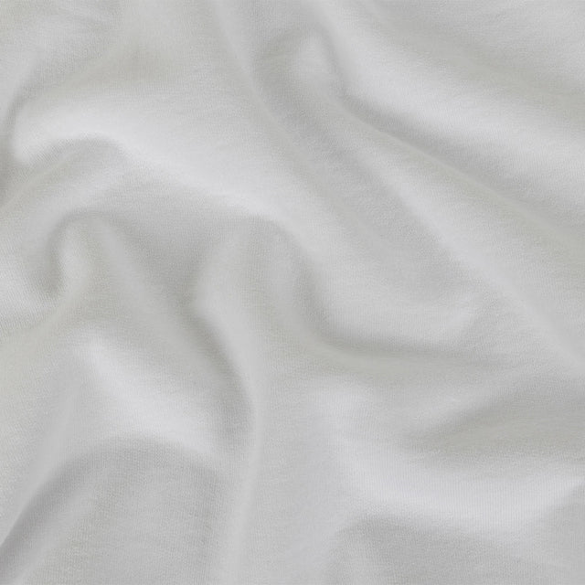 Cotton Fleece Backed Jersey - White - Leida Collection