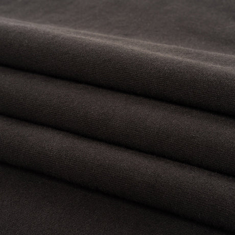 Cotton Fleece Backed Jersey - Black - Leida Collection