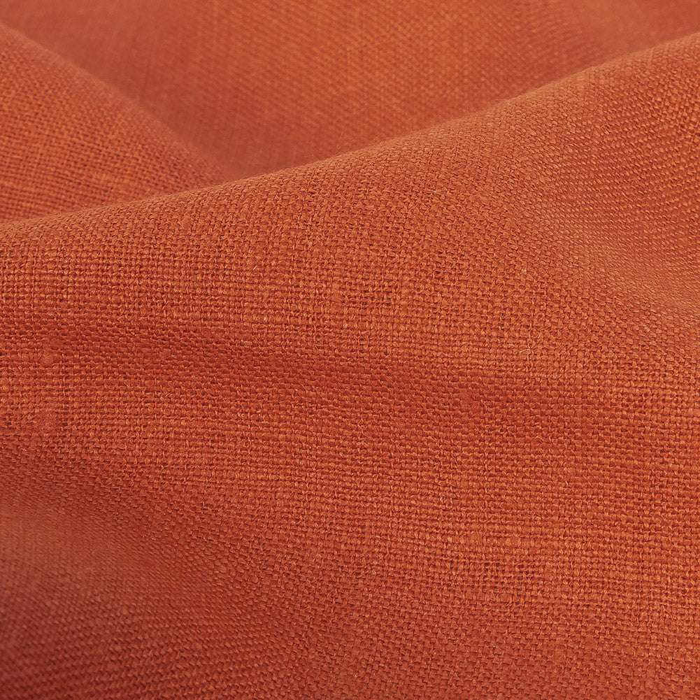 Medium Weight Linen Woven - Ginger - Grasmere Collection