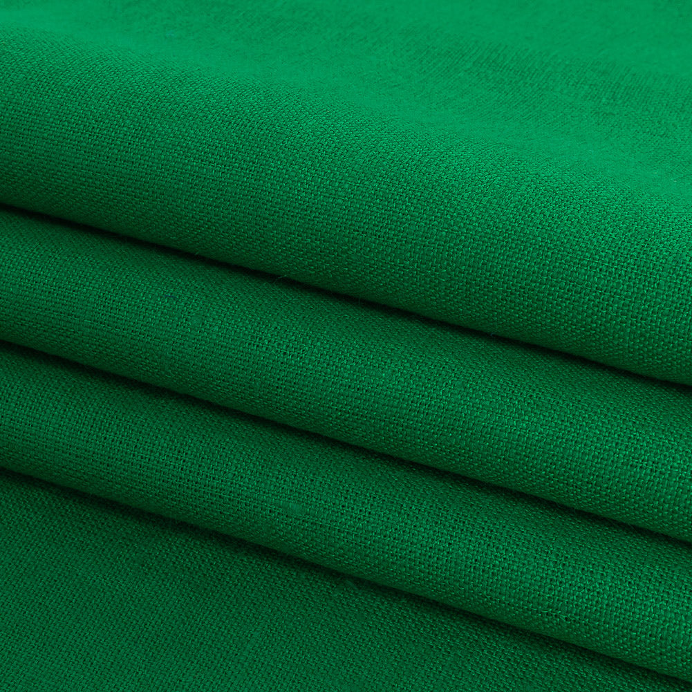 Medium Weight Linen Woven - Kelly Green - Grasmere Collection