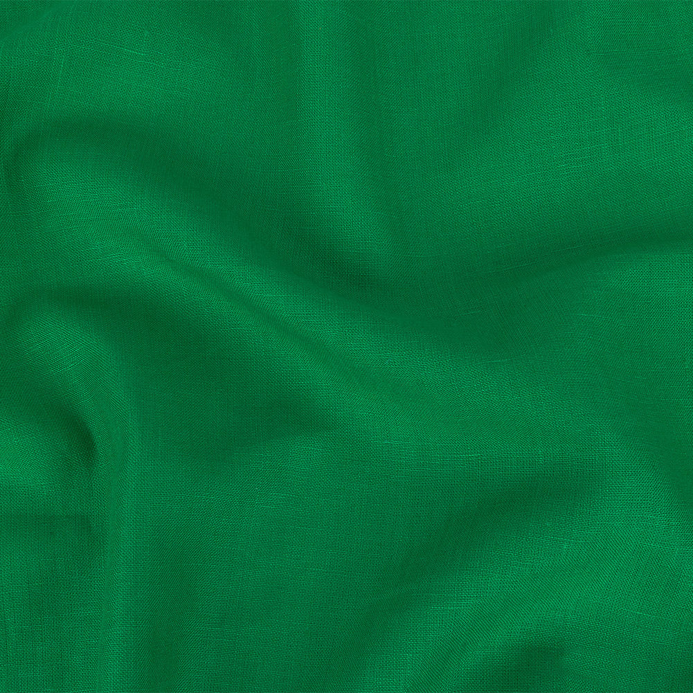 Medium Weight Linen Woven - Kelly Green - Grasmere Collection